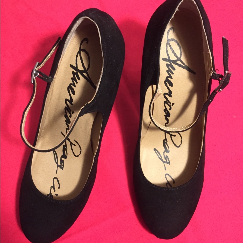 American Rag Cie, black suede shoes size 8